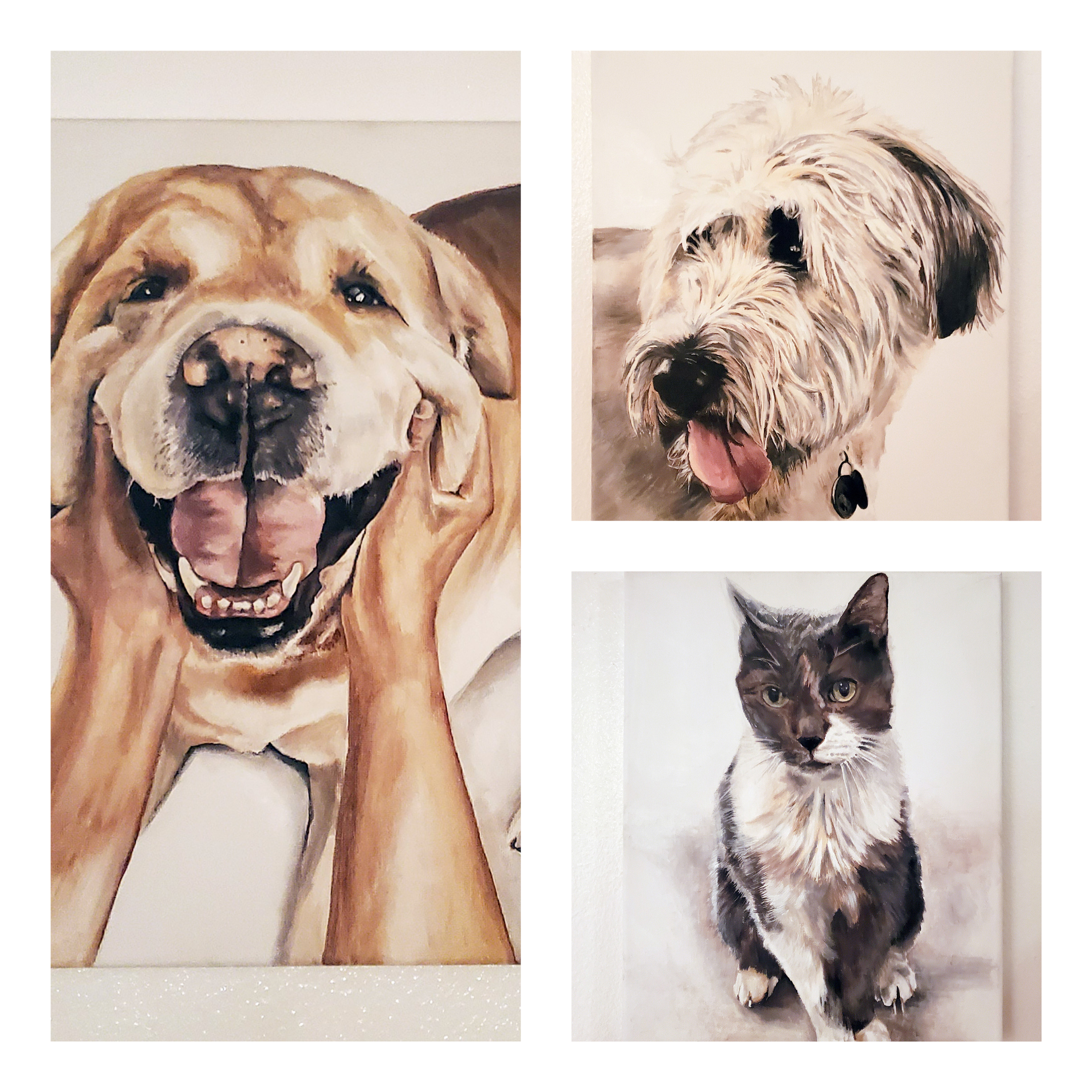 Hand Painted Pet Portrait, Single Pet