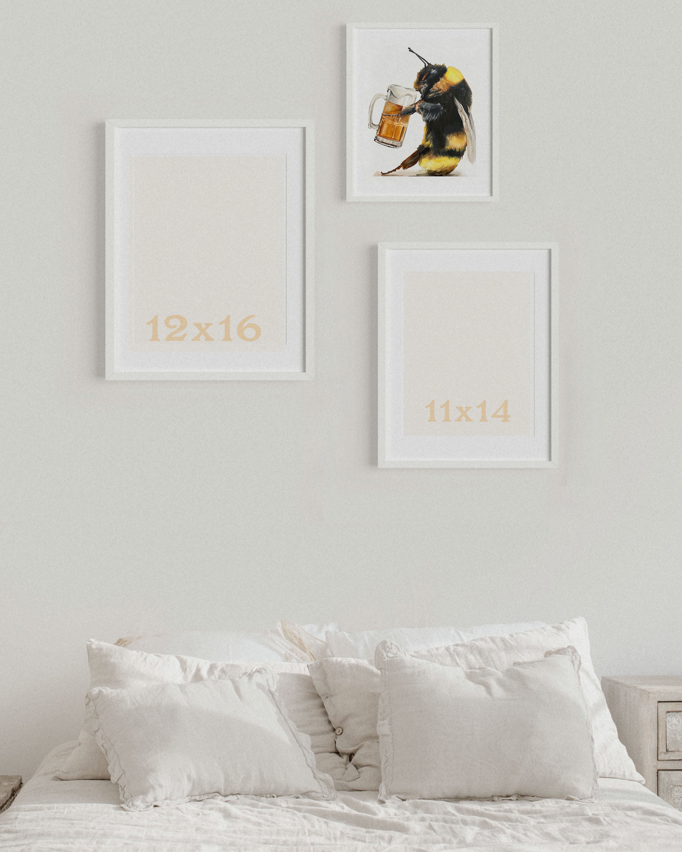 BEAU the Bee Drinking Beer Cards and Prints