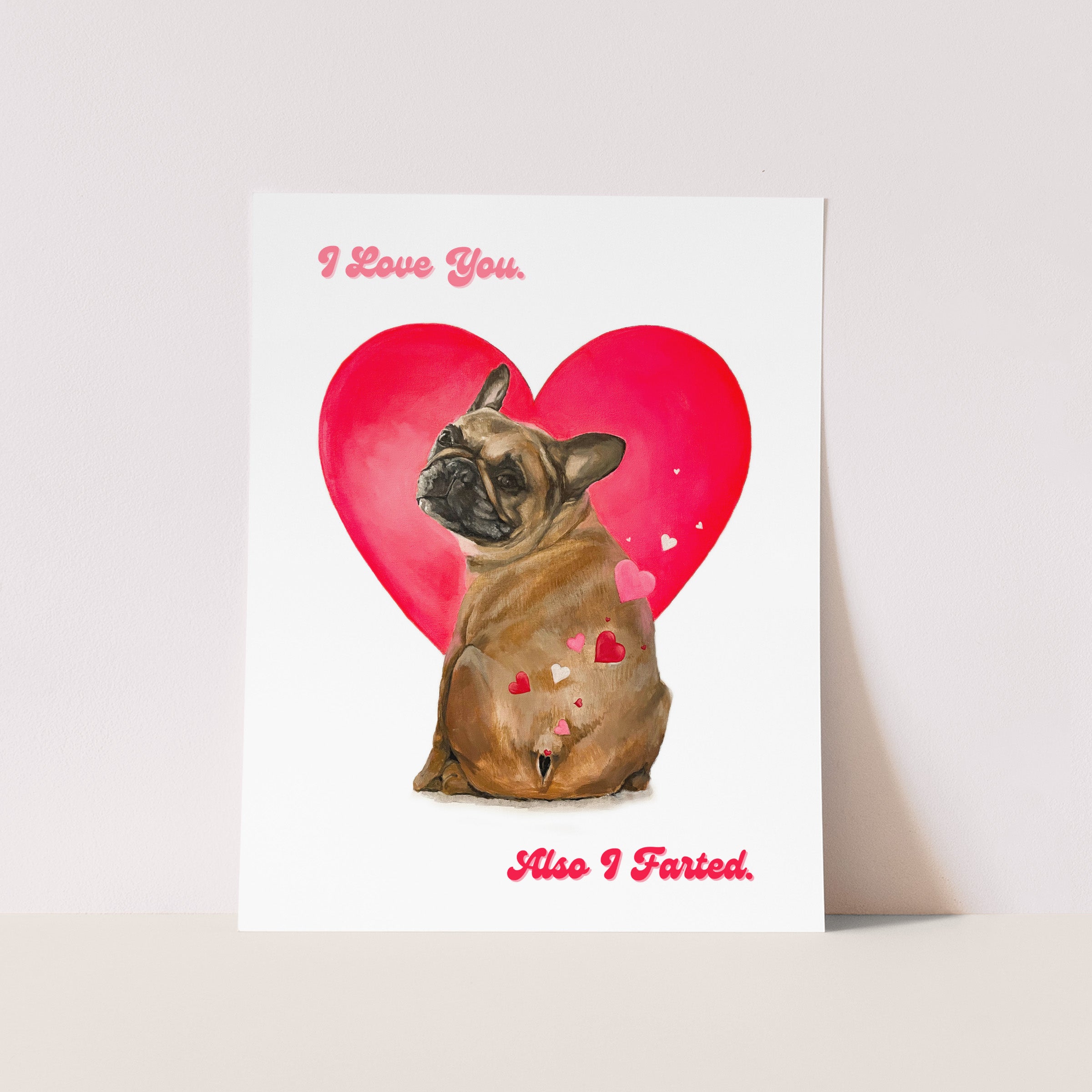 CHARLIE'S VALENTINE French Bulldog Love Cards and Prints