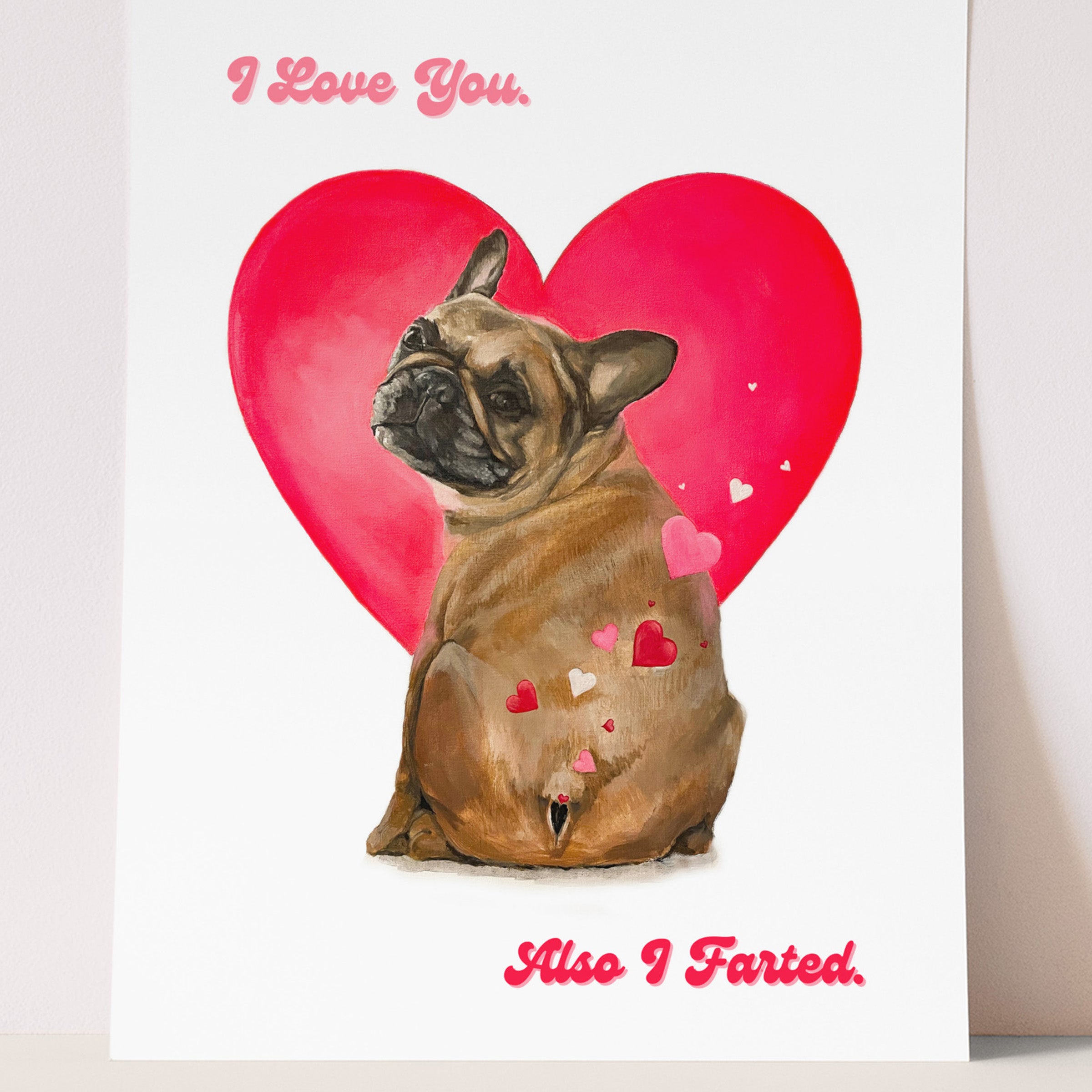 CHARLIE'S VALENTINE French Bulldog Love Cards and Prints