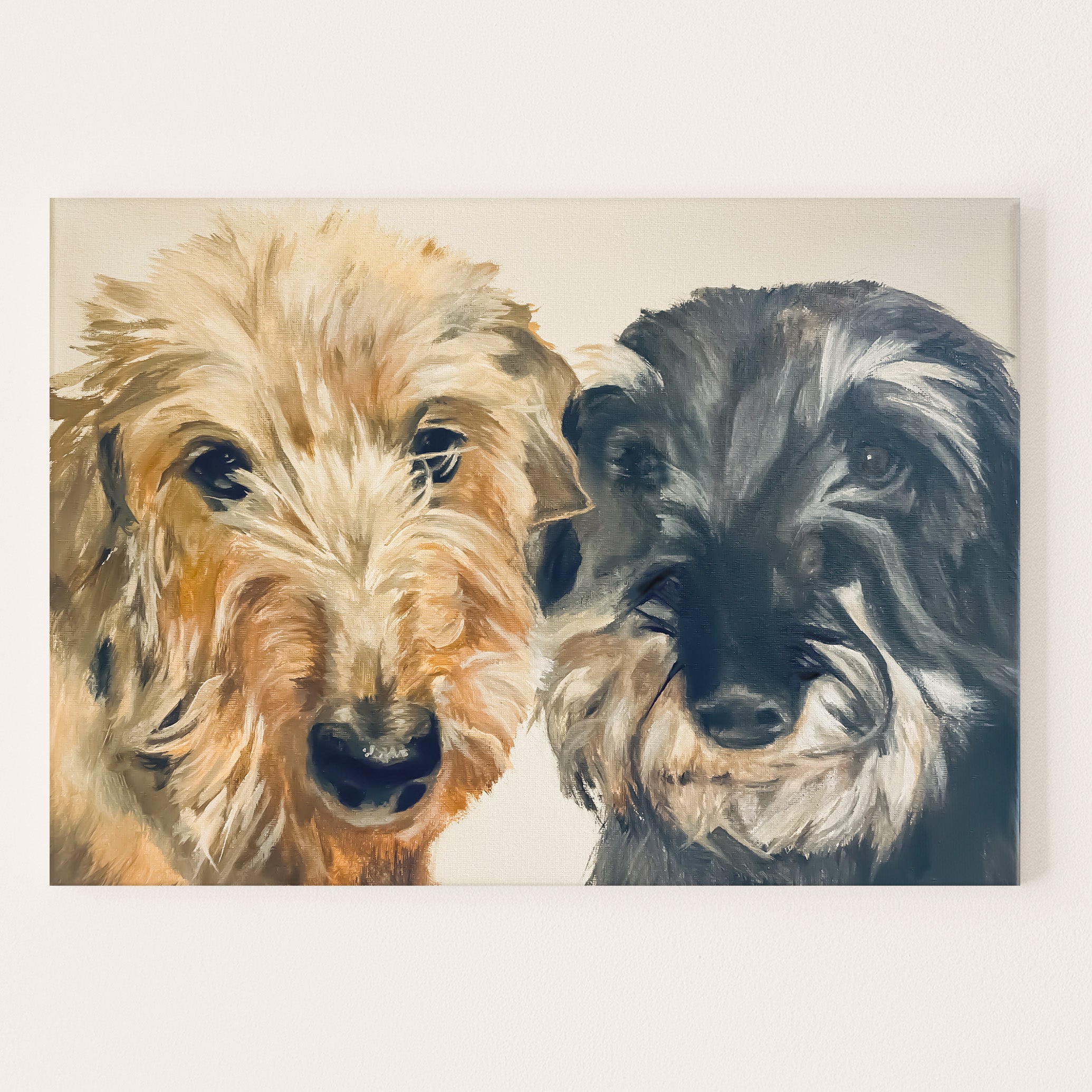 Hand Painted Pet Portrait, Two or More Pets