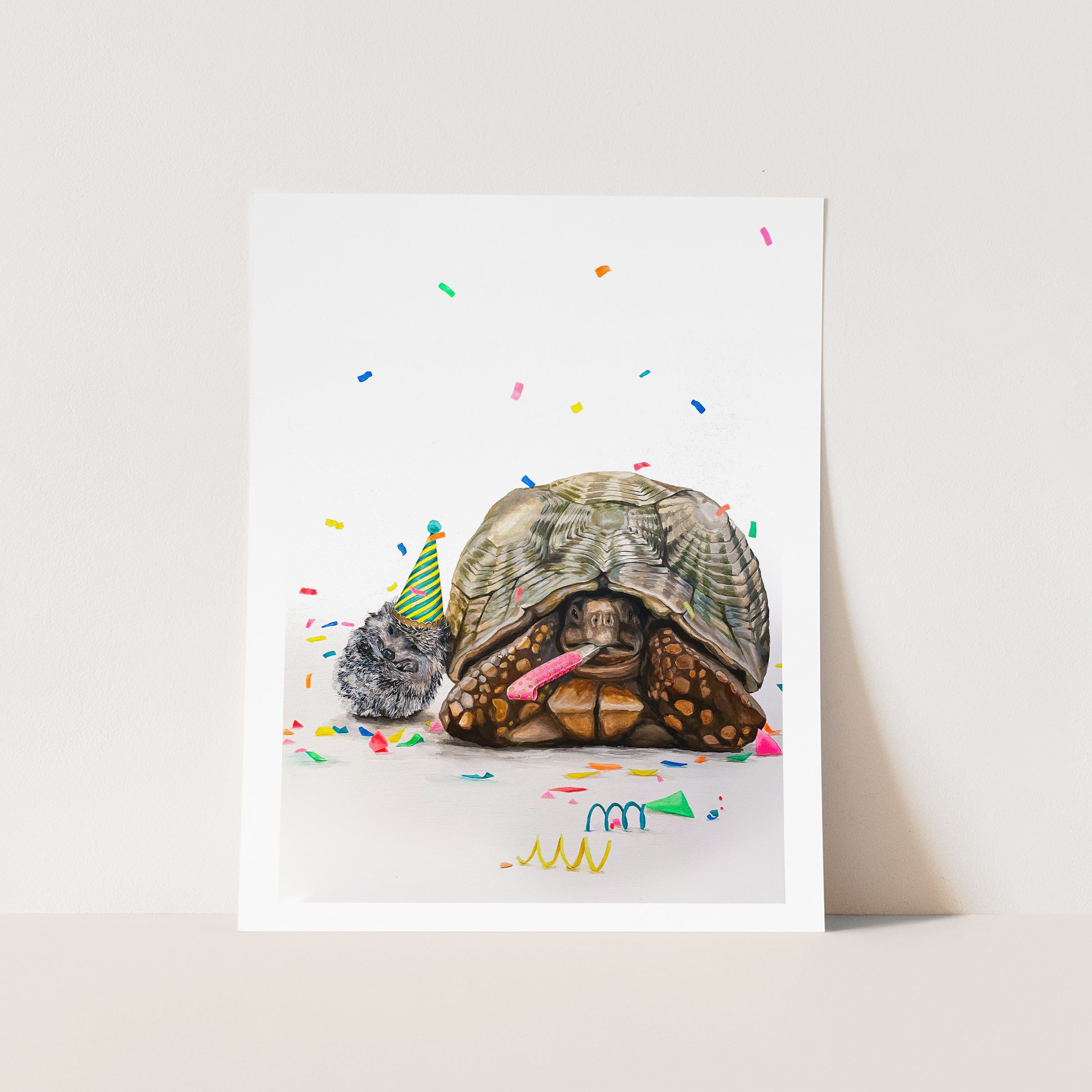 GERTY AND FRANNY Party Tortoise and Hedgehog Cards and Prints