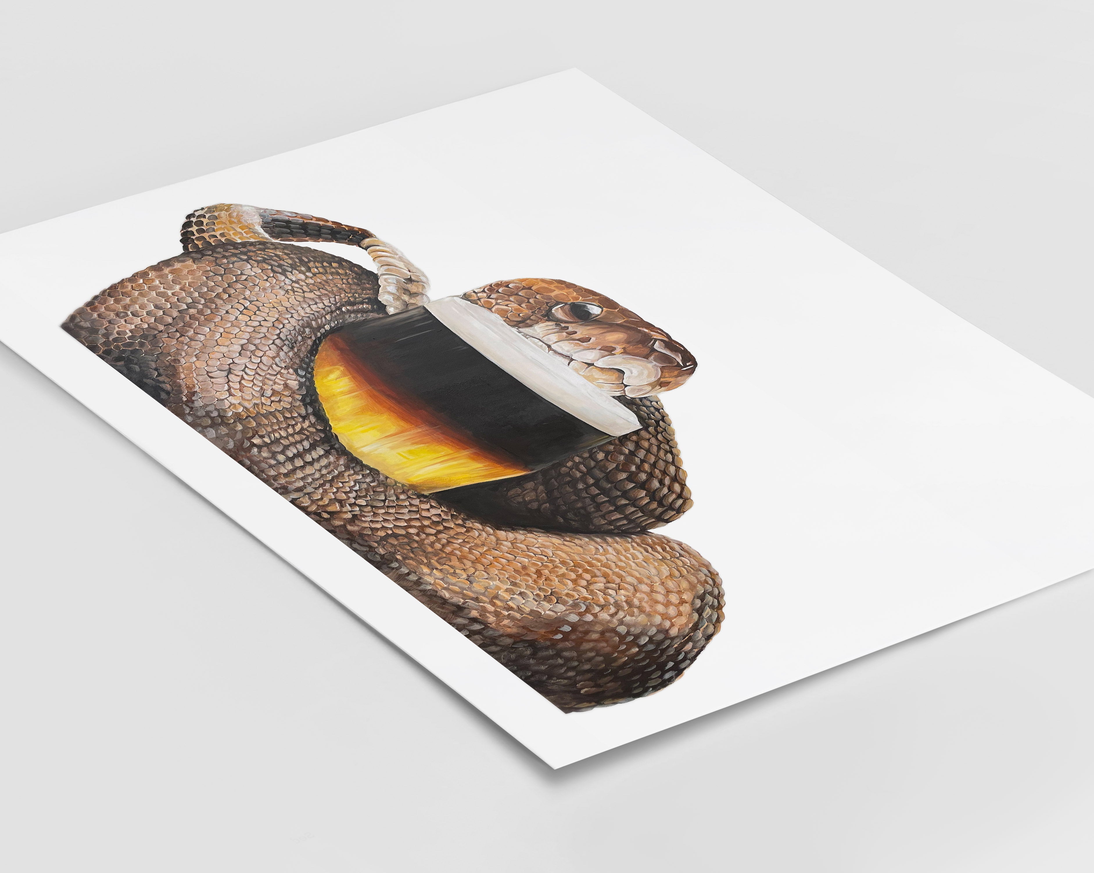 HARRY the Snake Drinking Beer Cards and Prints