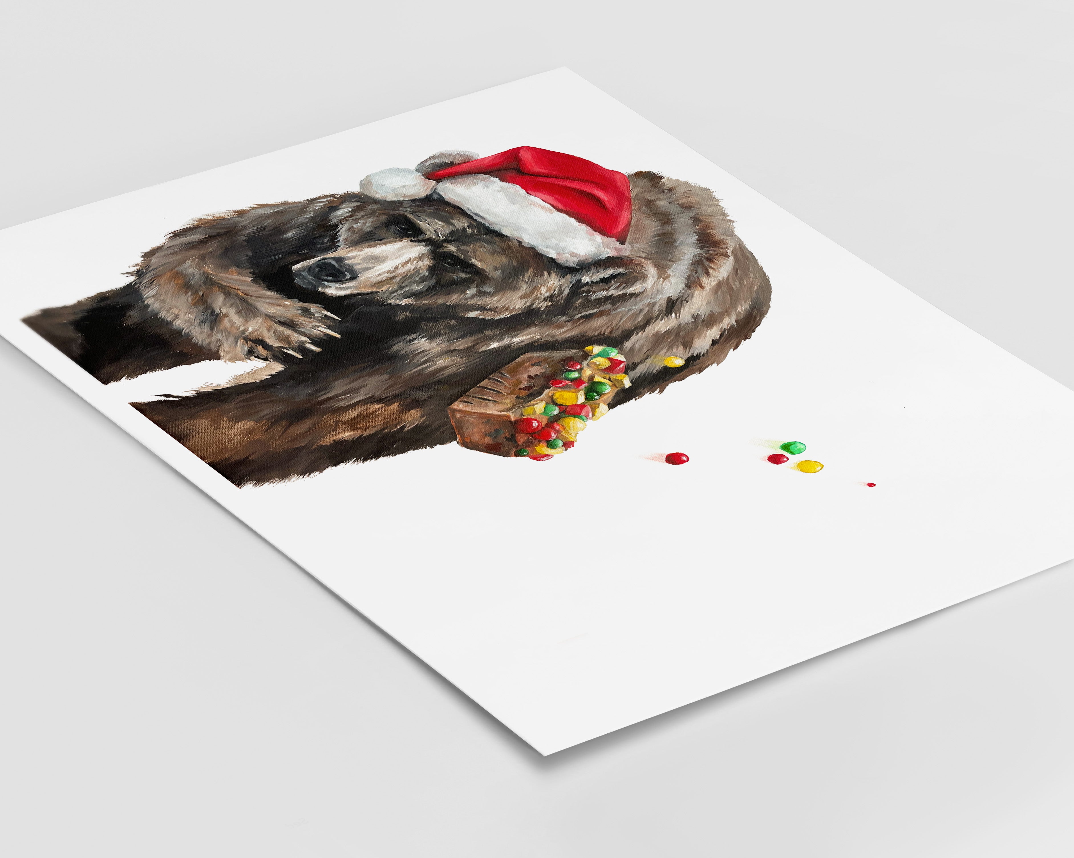 JACK the Bear Hates Fruitcake Cards and Prints