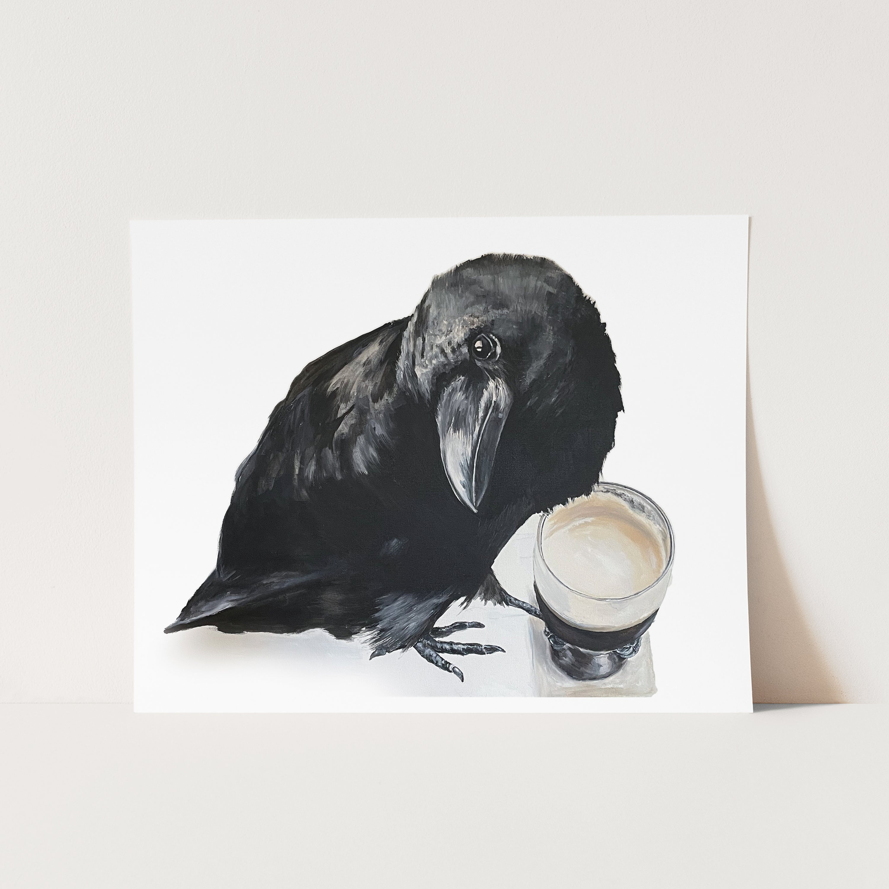 RALF the Raven Drinking Beer Cards and Prints